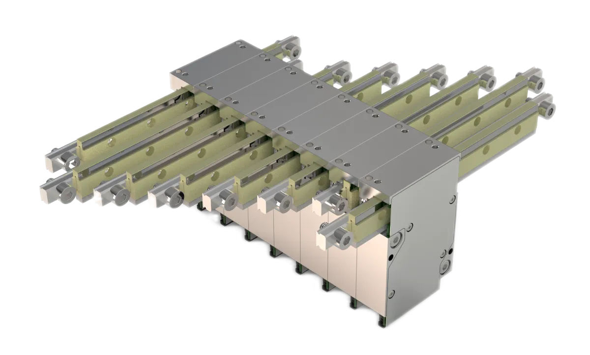 Lightweight linear actuator stacked